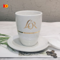 Neuer Stil hochwertiger schwarzer Kaffeetasse und Untertasse -Set